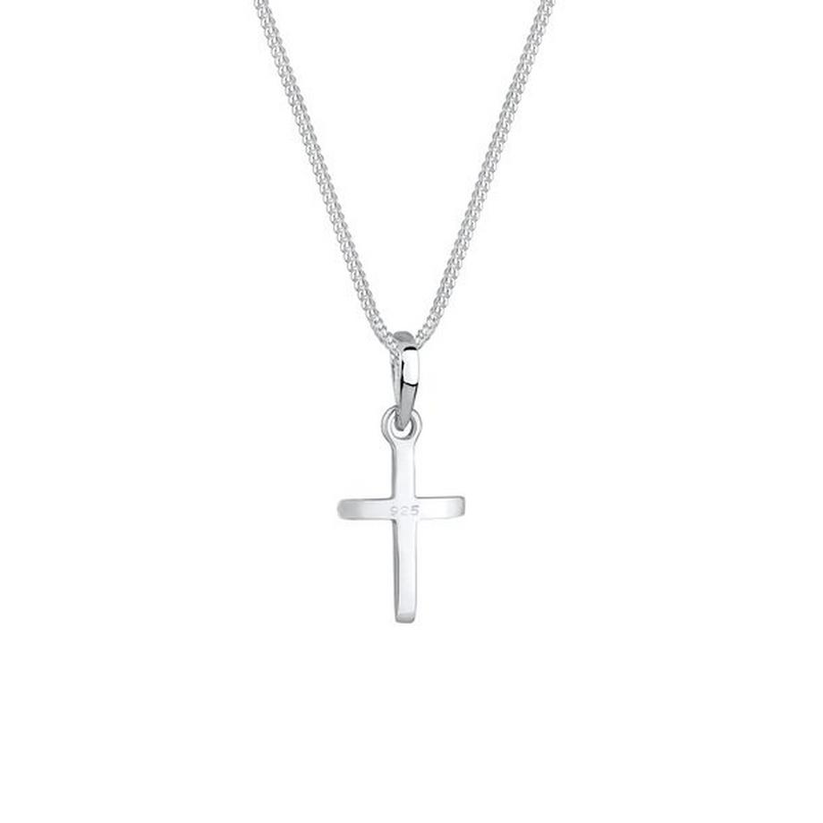 Elli  Halskette Kreuz Anhänger Sterngravur 