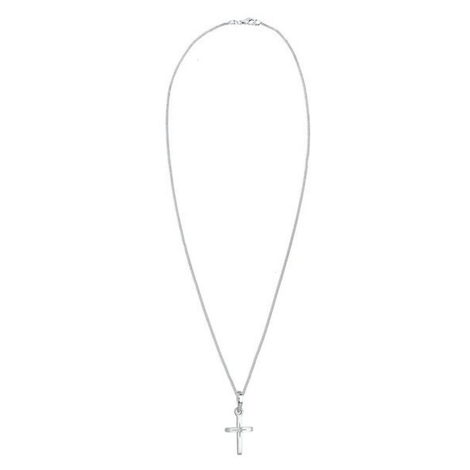 Elli  Halskette Kreuz Anhänger Sterngravur 
