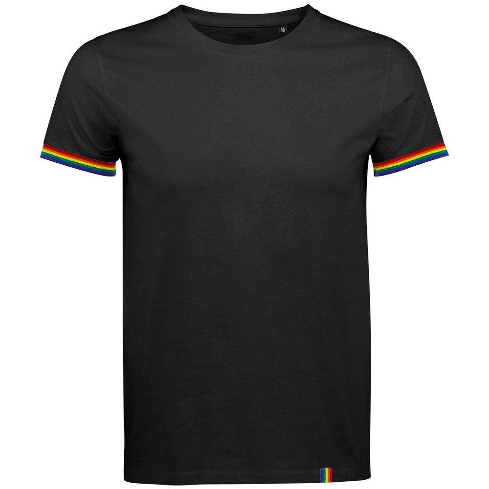 Image of Regenbogen Tshirt Herren Schwarz XL