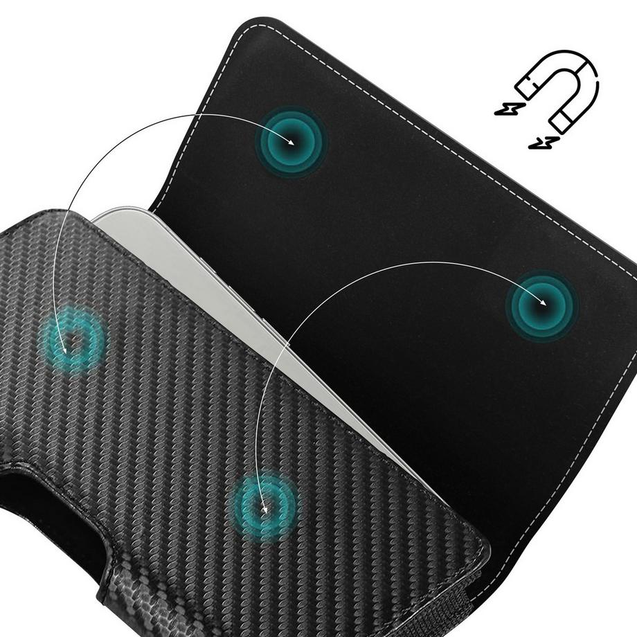 Avizar  Étui Ceinture Carbone Téléphone 6.1'' 