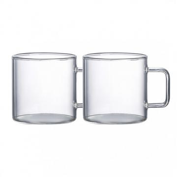 MUGS EN VERRE GRANDE TAILLE 450ML - LOT DE 2