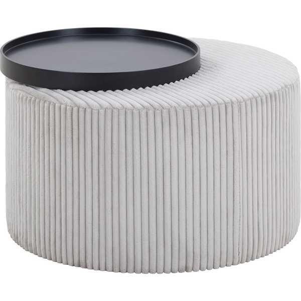 Image of Couchtisch mit Tablett rund 70 weiss Couchtisch mit Tablett rund 70 weiss