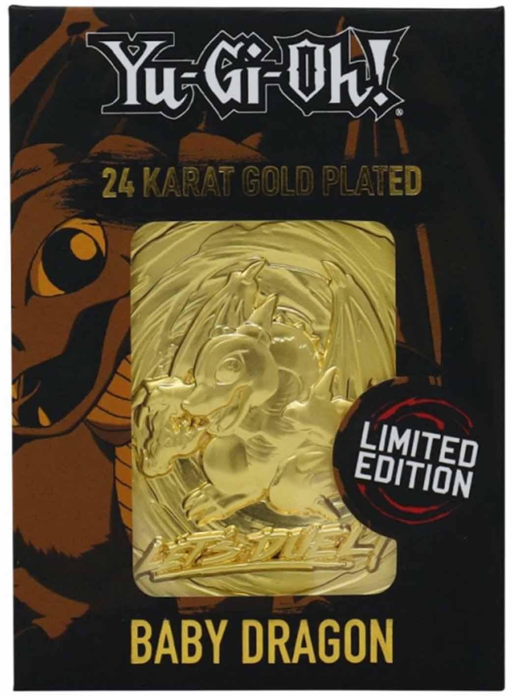 Yu-Gi-Oh!  Yu-Gi-Oh! Baby Dragon 24k Gold Plated Limited Edition Card 