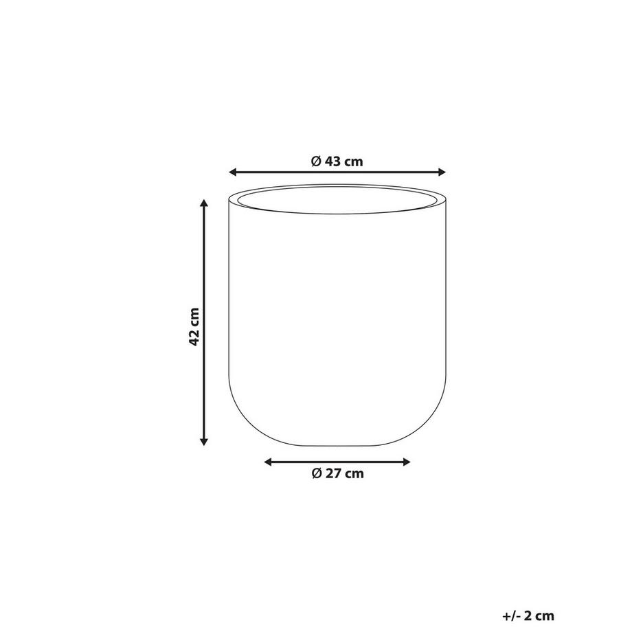 Beliani Vaso per piante en Fibra d'argilla  YUHUA  