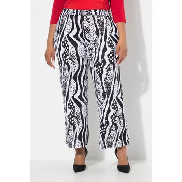 Pantaloni in tessuto fluente con cintura elastica e taglio della gamba ampio e dritto