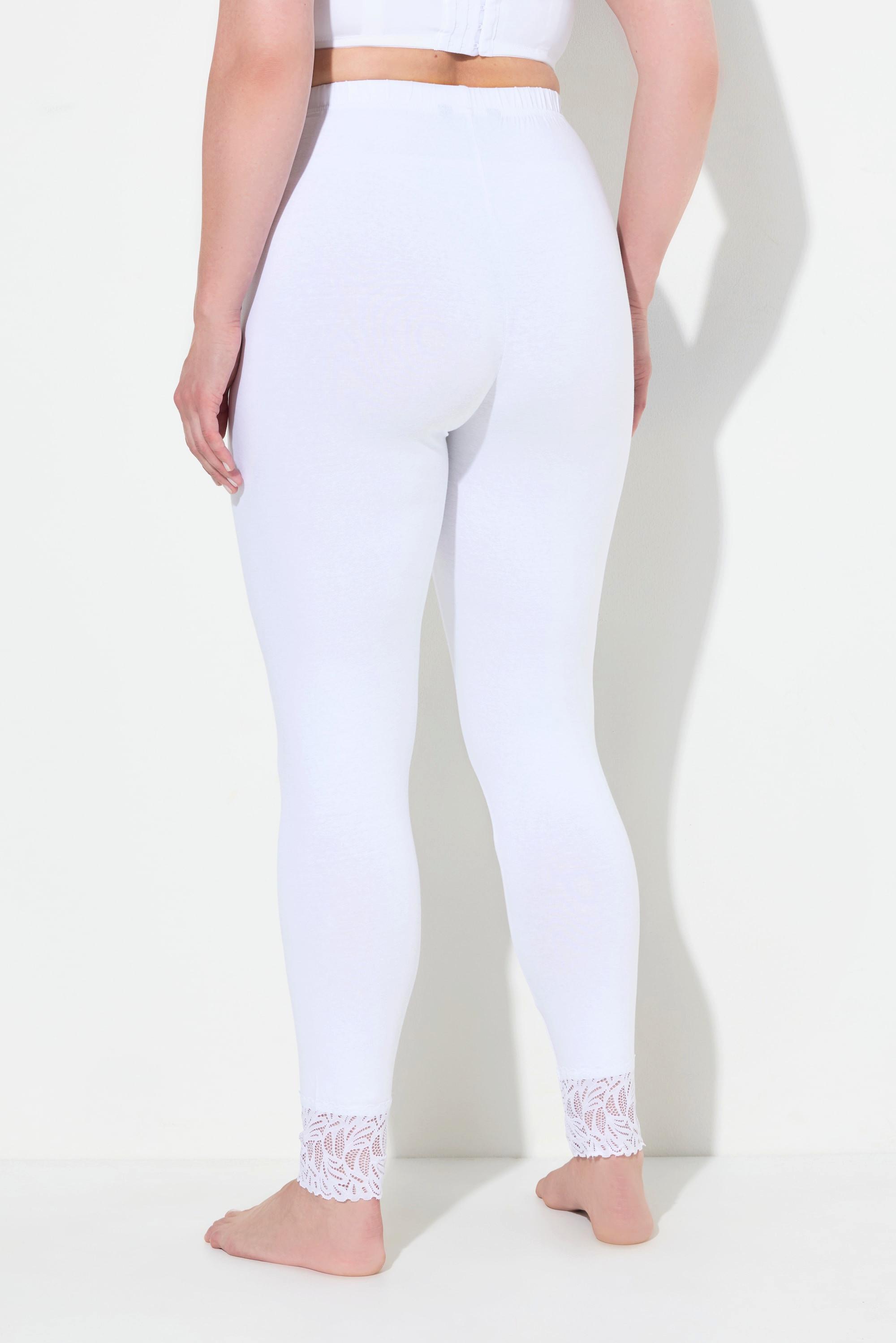 Ulla Popken  Leggins con orlo di pizzo 