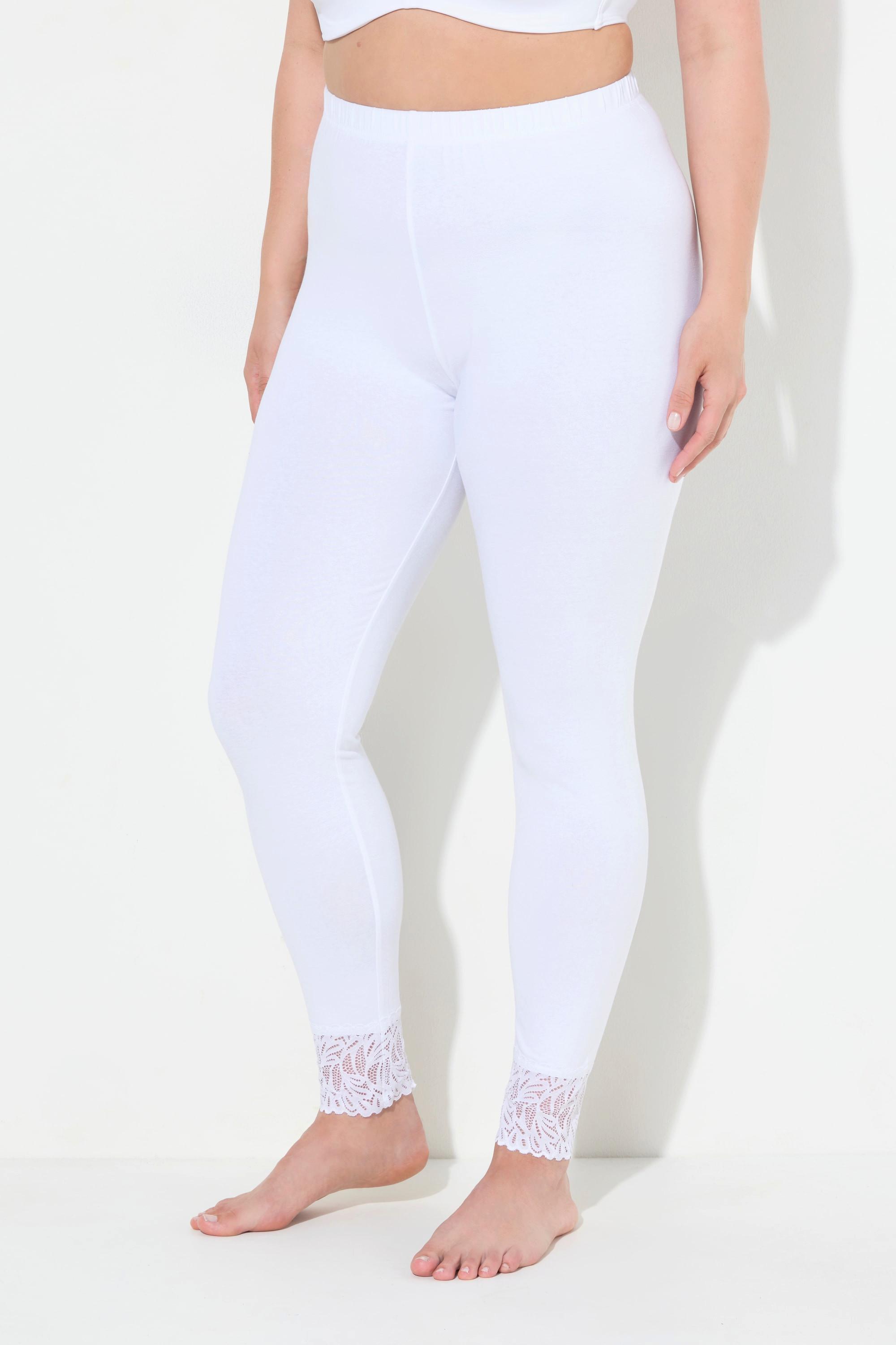 Ulla Popken  Leggins con orlo di pizzo 