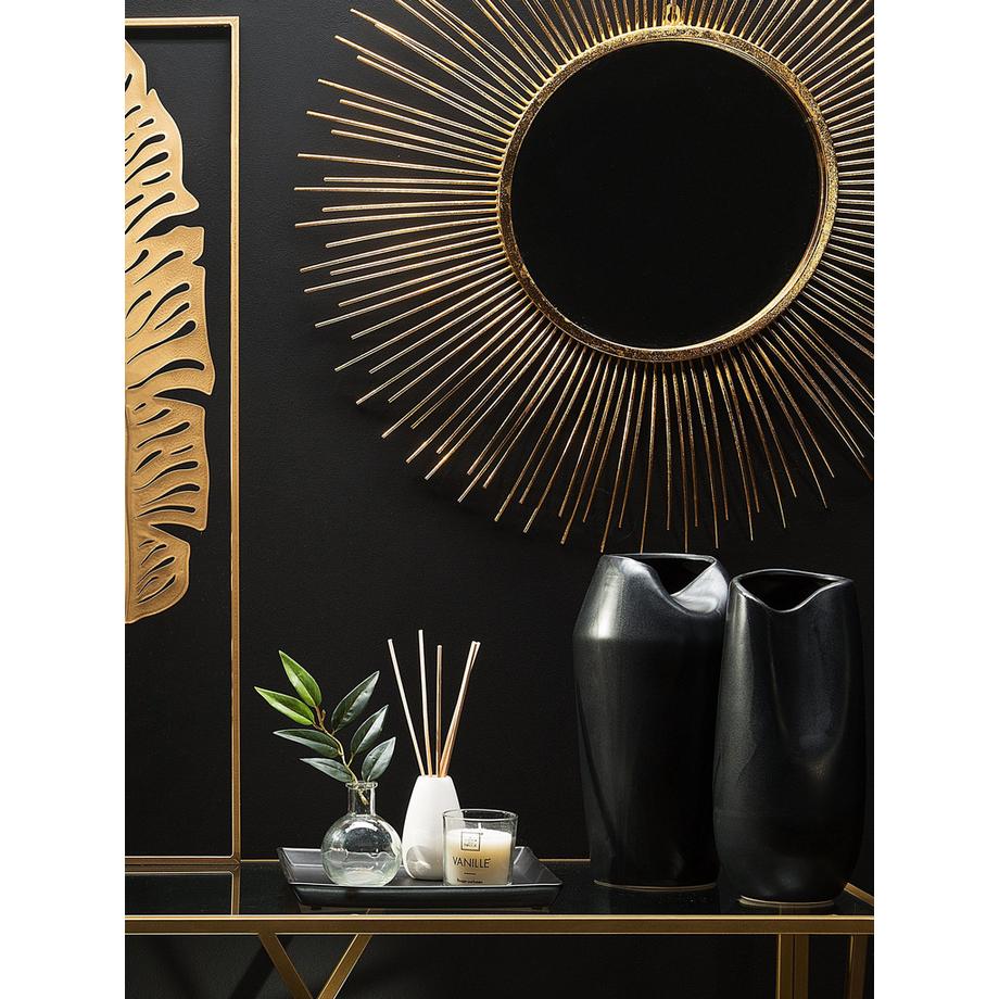 Beliani Vase décoratif en Grès Moderne APAMEA  