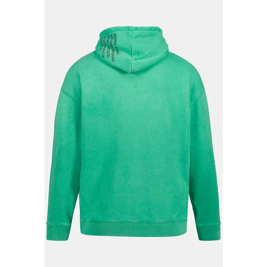 Sthuge Sweat-shirt à capuche Oversized Acid Washed Imprimé  