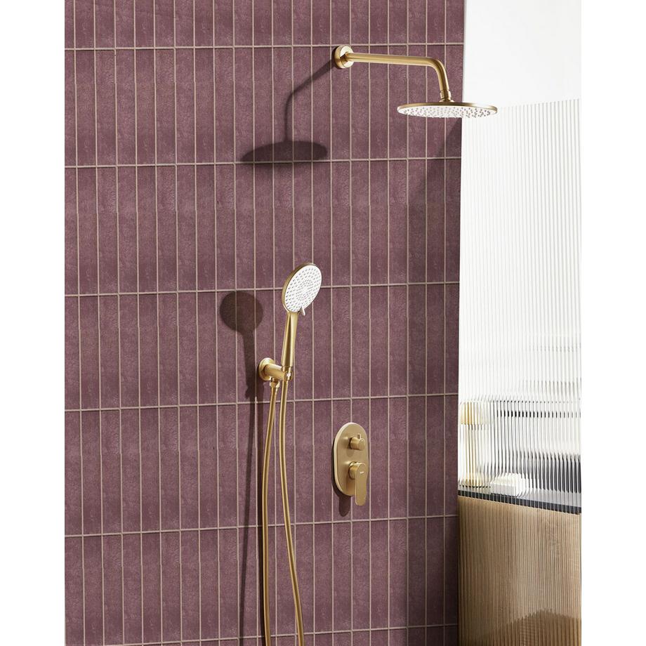 Beliani Set doccia da incasso con soffione a pioggia en Ottone Moderno TINGUIRIRICA  