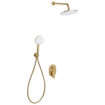 Set doccia da incasso con soffione a pioggia en Ottone Moderno TINGUIRIRICA