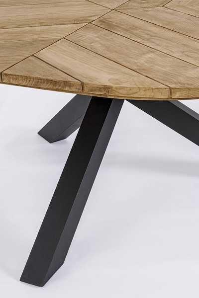 mutoni Table de jardin Palmdale 160 carbone  