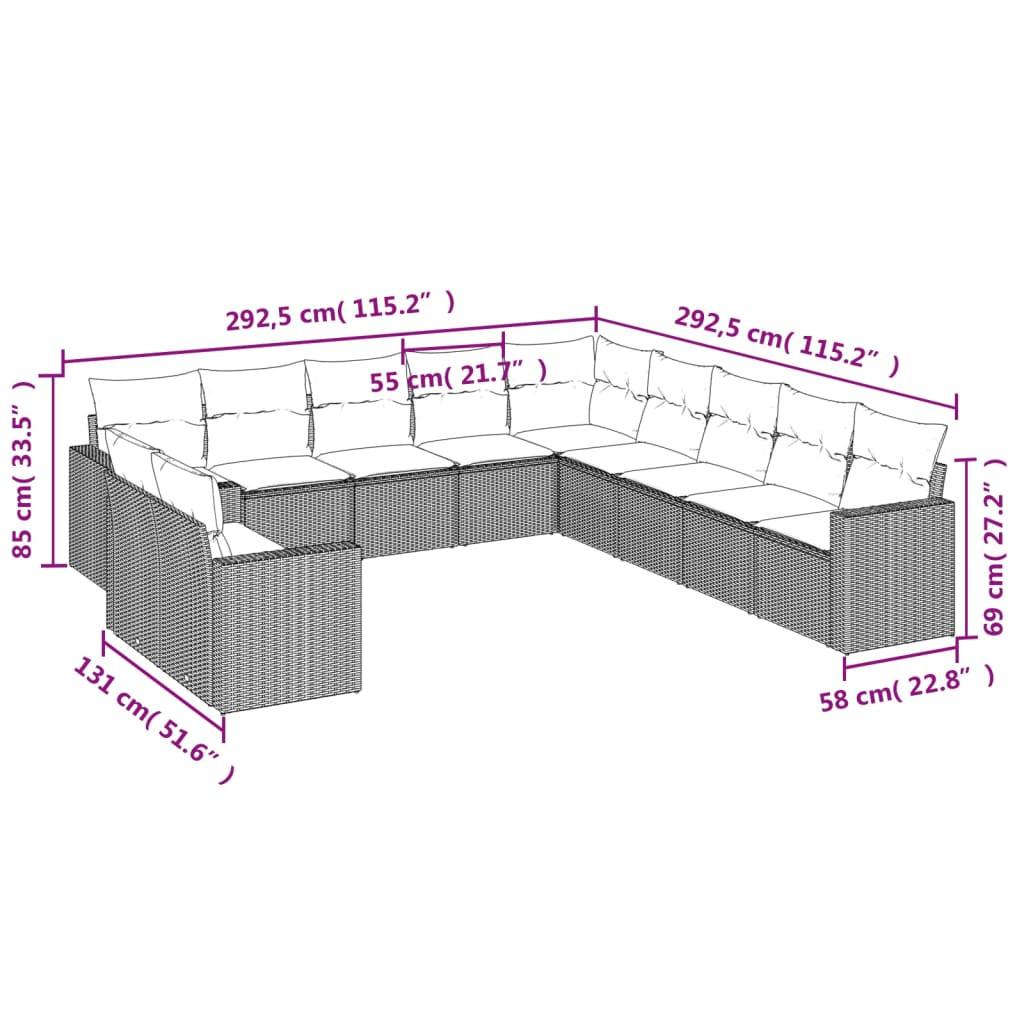 VidaXL Garten sofagarnitur poly-rattan  