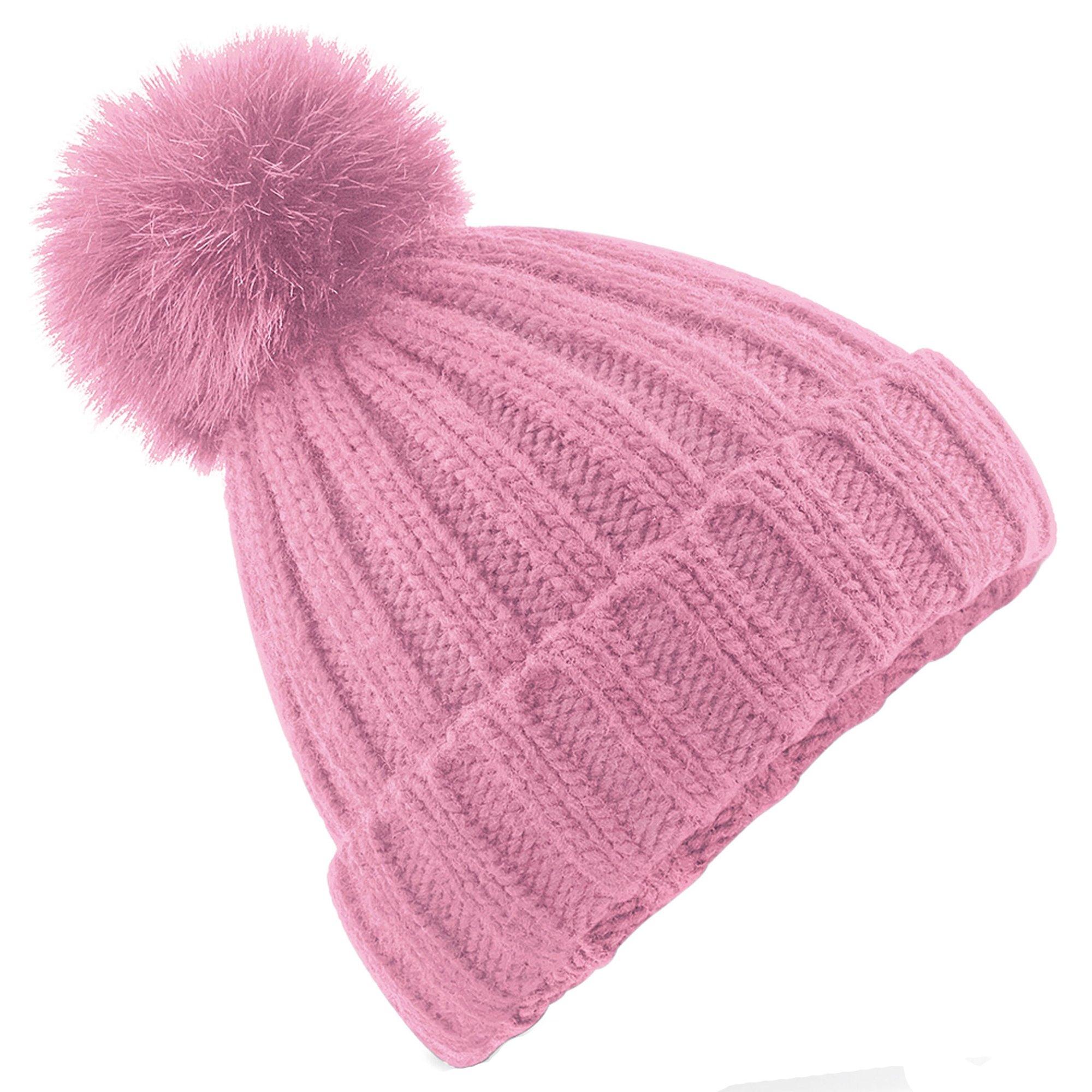 Image of Verbier Mütze Bommel Unisex Altrosa ONE SIZE
