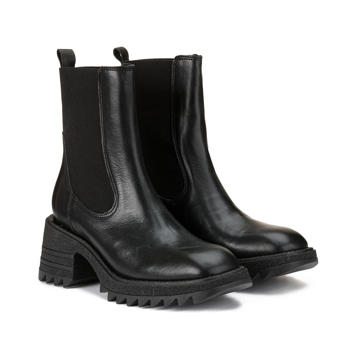 Image of Chelsea-boots Mit Profilsohle Damen Schwarz 39