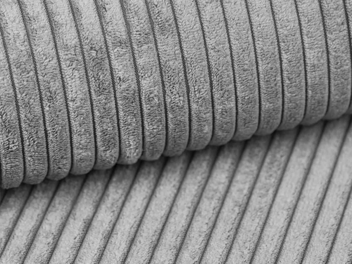 PASCAL MORABITO Fauteuil en velours côtelé gris clair AMELIA  