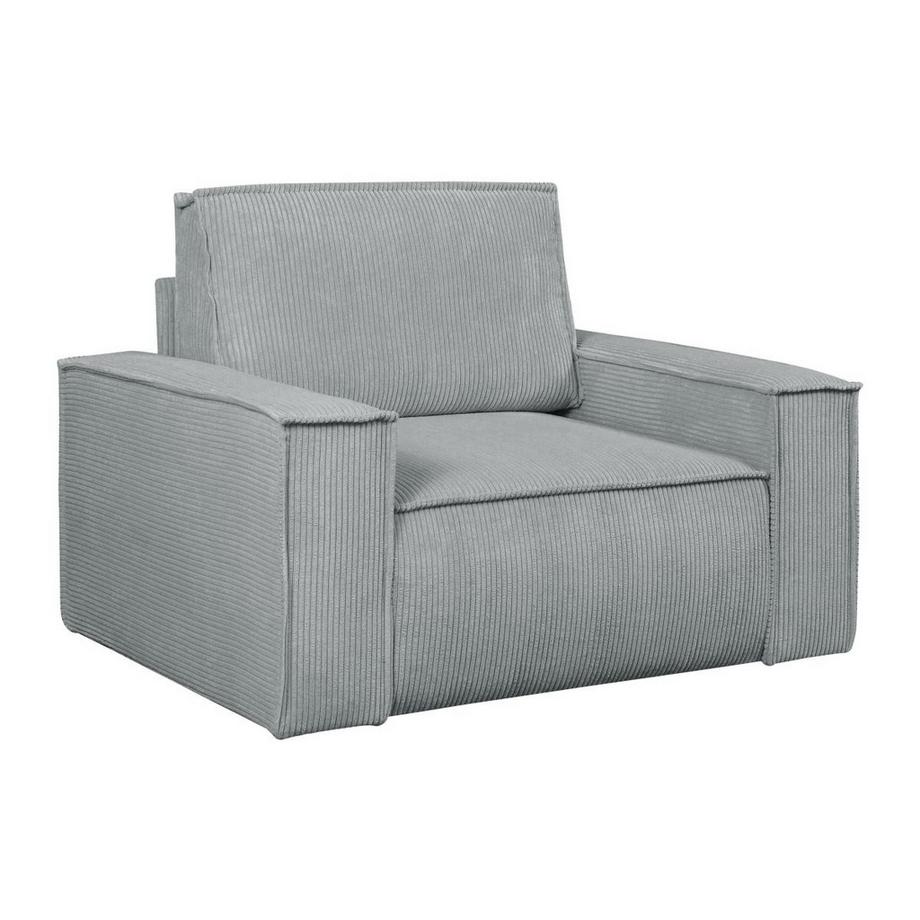 Sessel - Cord - Hellgrau - AMELIA