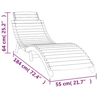 VidaXL Sonnenliege akazienholz  