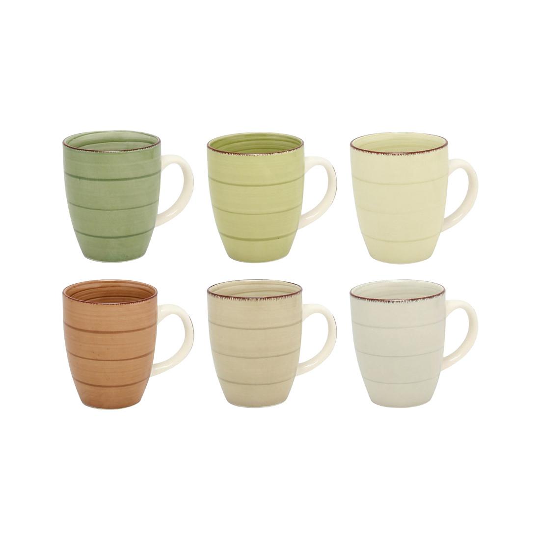 Image of Kaffeetasse 350ml Nature 6 Stück assortiert Kaffeetasse 350ml Nature 6 Stück assortiert