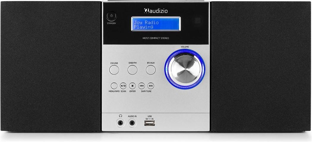 Audizio  MetzAl DAB+/FM Radio mit BT u. CD, aluminium 