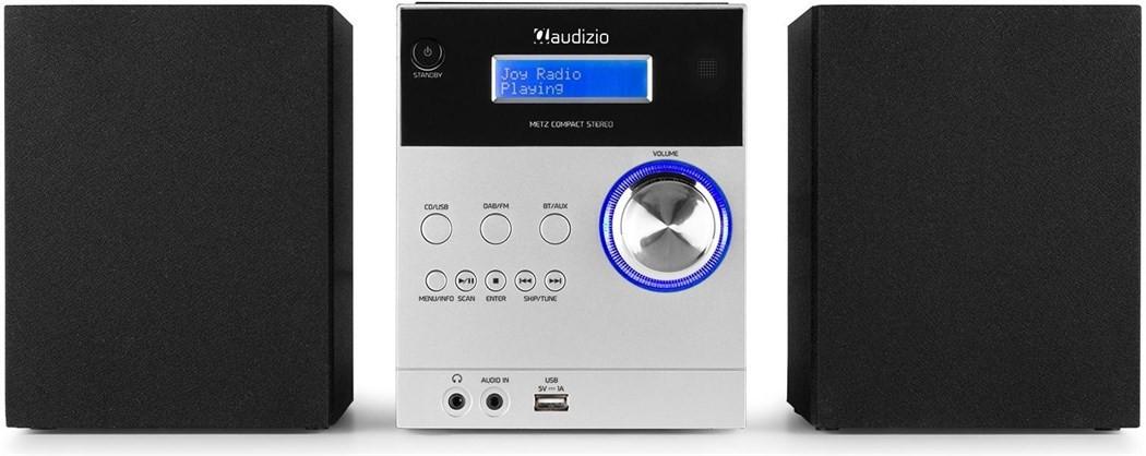 Audizio  MetzAl DAB+/FM Radio mit BT u. CD, aluminium 