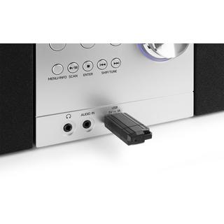 Audizio  MetzAl DAB+/FM Radio mit BT u. CD, aluminium 