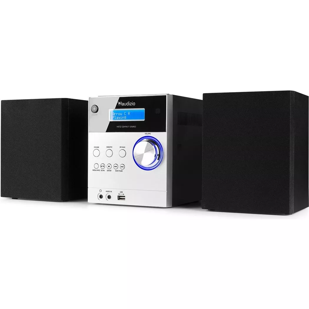 Audizio - Micro-HiFi Anlage Metz Aluminium, Schwarz