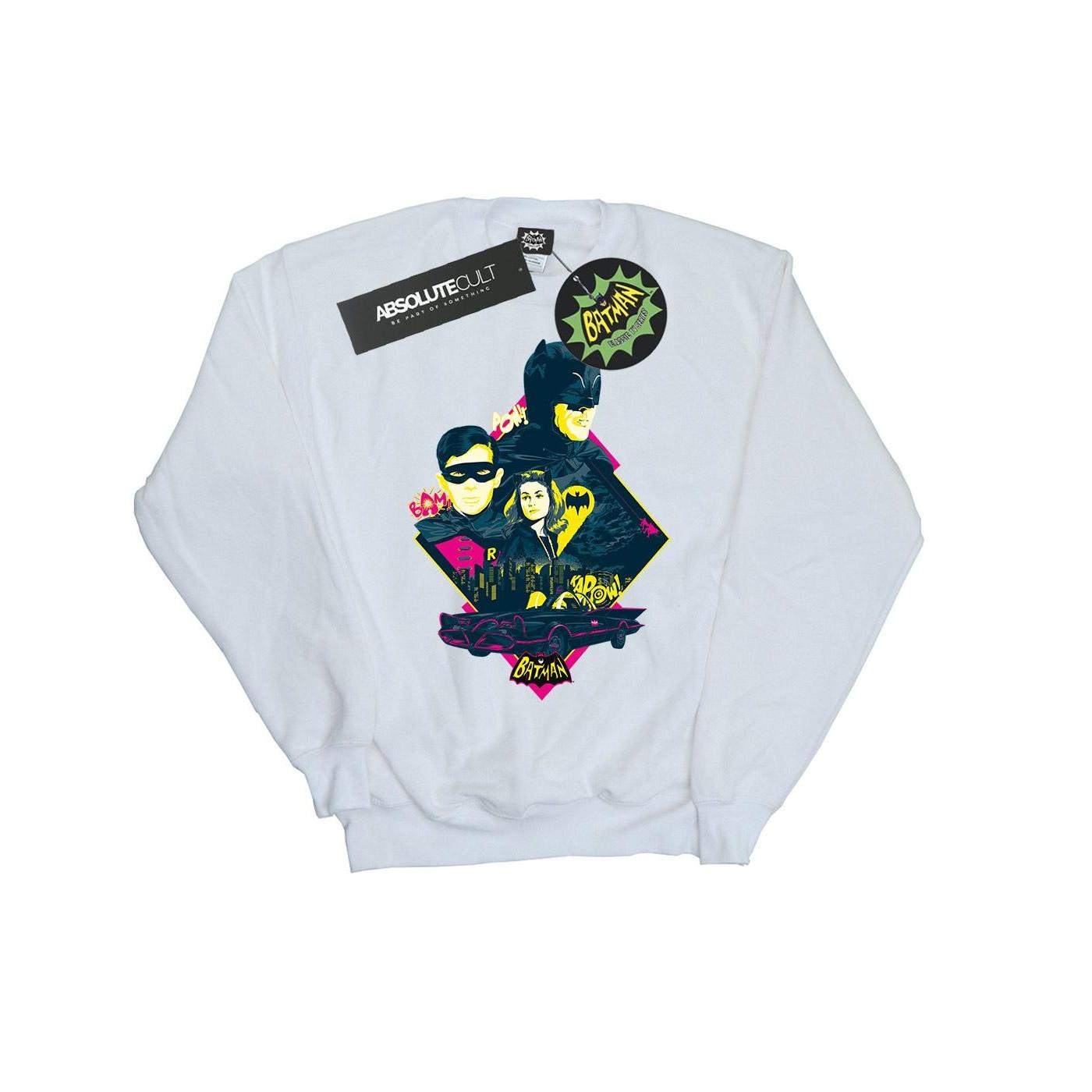 Image of Batman Tv Series Character Pop Art Sweatshirt Herren Weiss S