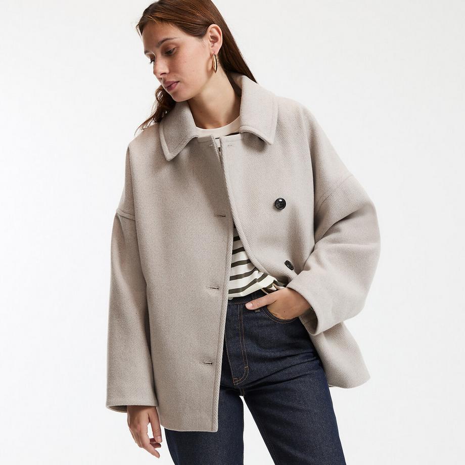 Oversize-Jacke mit Knopfleiste