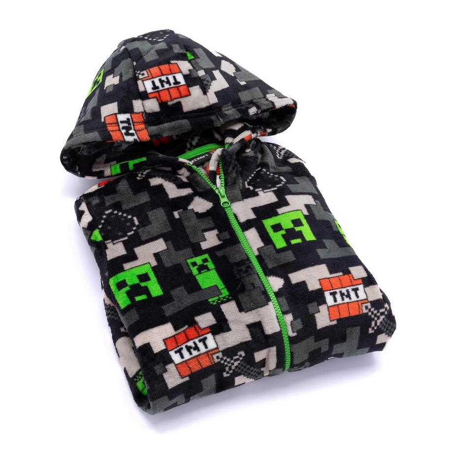 MINECRAFT Creeper Tuta con Cappuccio Stampata  