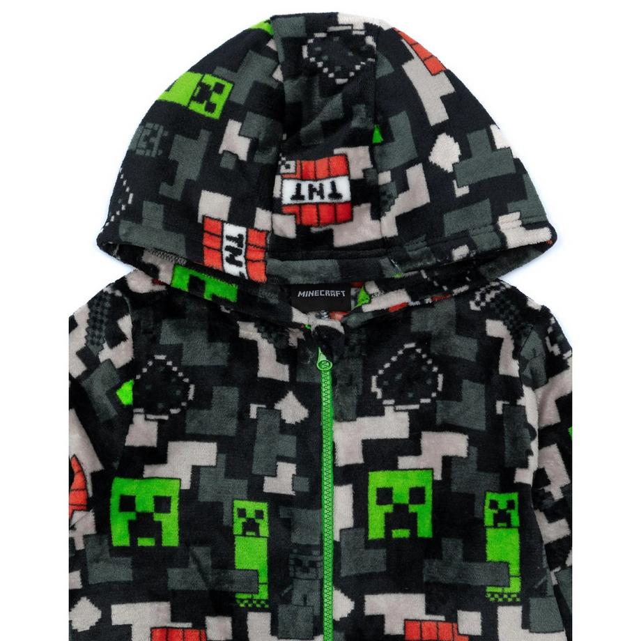 MINECRAFT Creeper Tuta con Cappuccio Stampata  