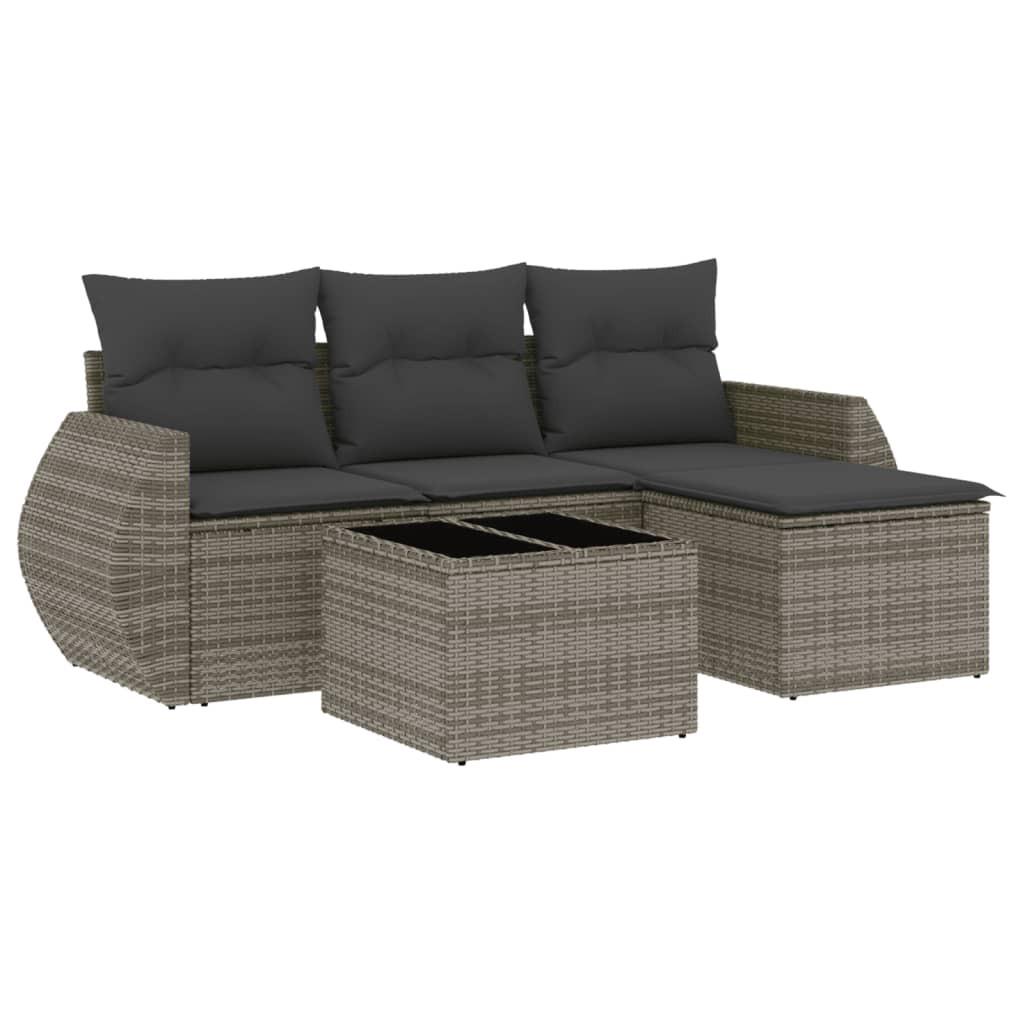 VidaXL set divano da giardino Polirattan  