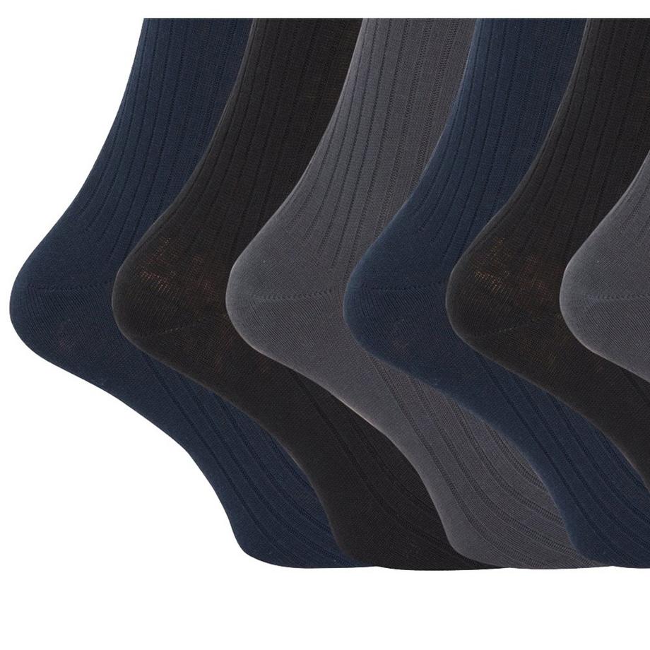 Universal Textiles Chaussettes côtelées 6 pièces  