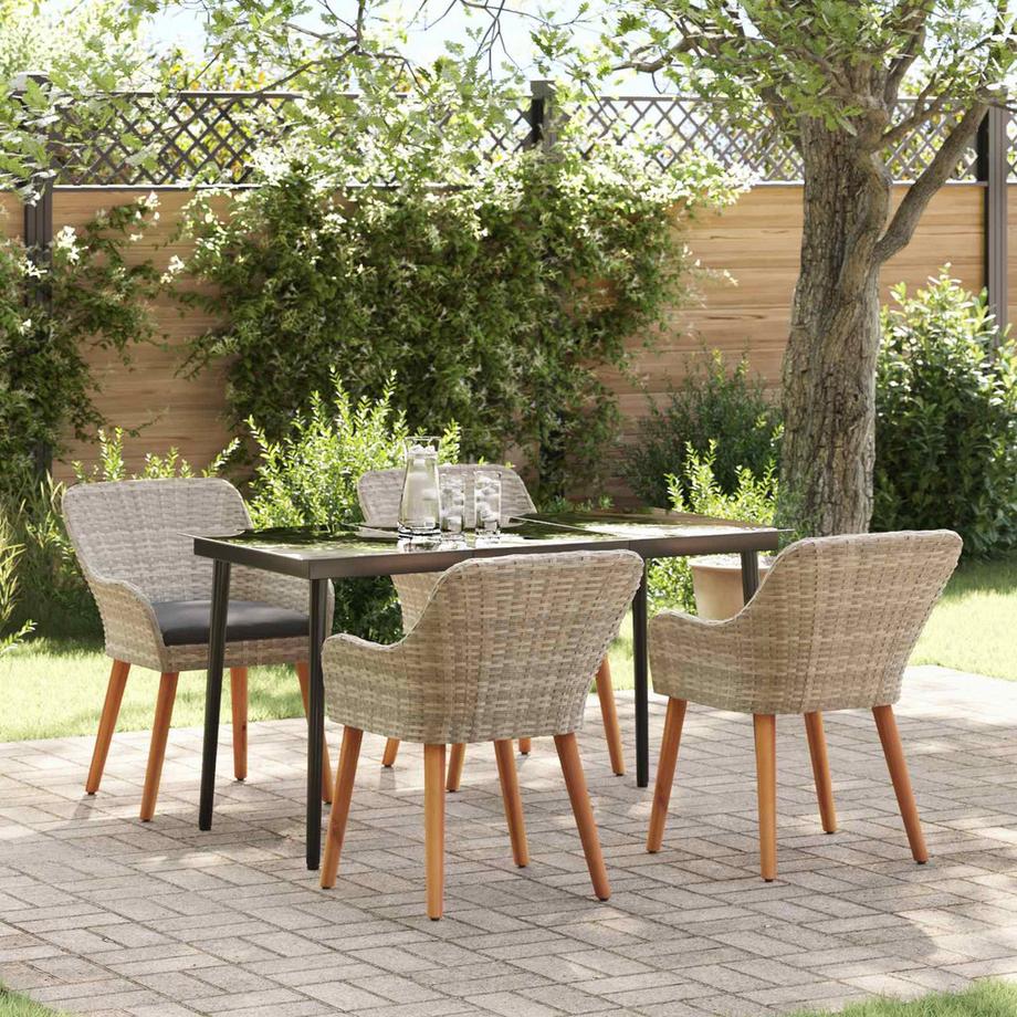VidaXL Set da Pranzo per Giardino Polyrattan  