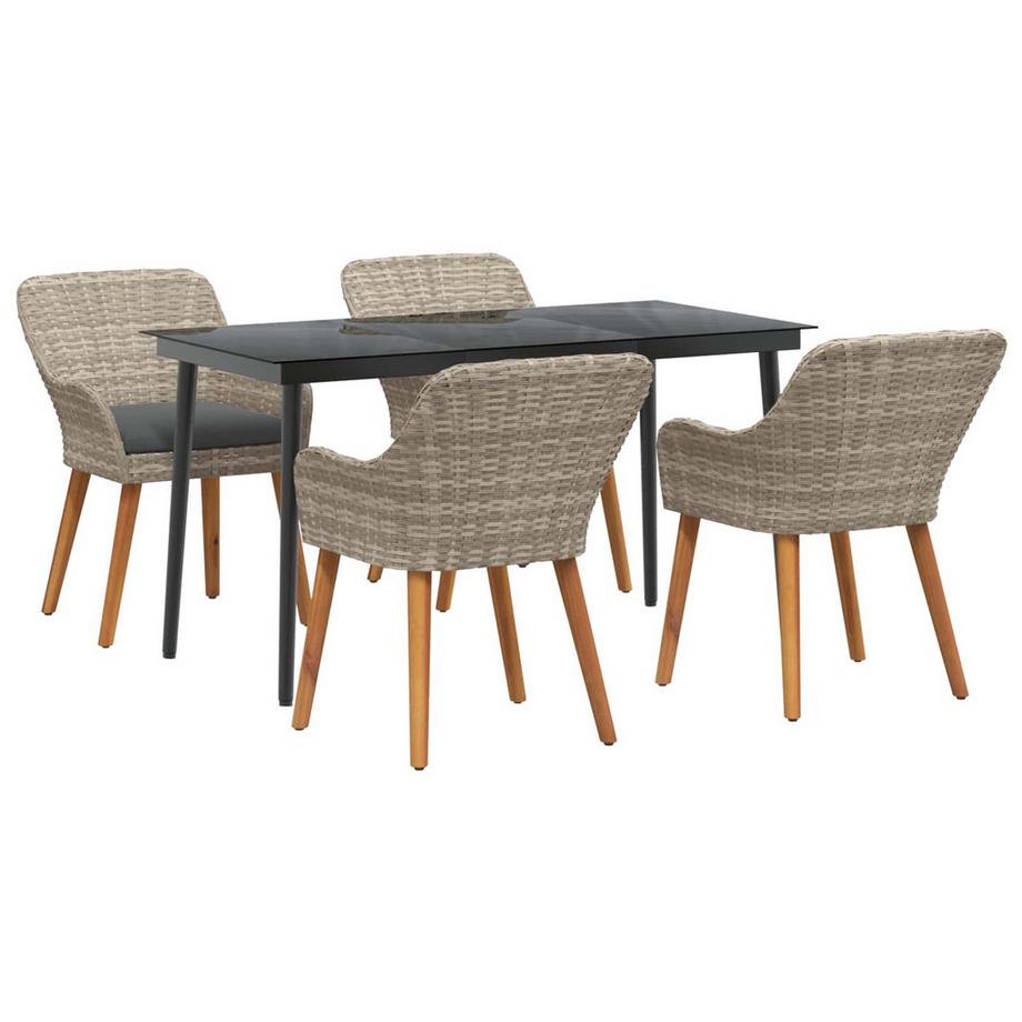Set da Pranzo per Giardino Polyrattan
