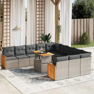 VidaXL set divano da giardino Polirattan  