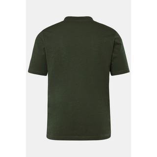 JP1880  T-shirt Henley à manches courtes. Col rond et patte de boutonnage - jusqu'au 8 XL 