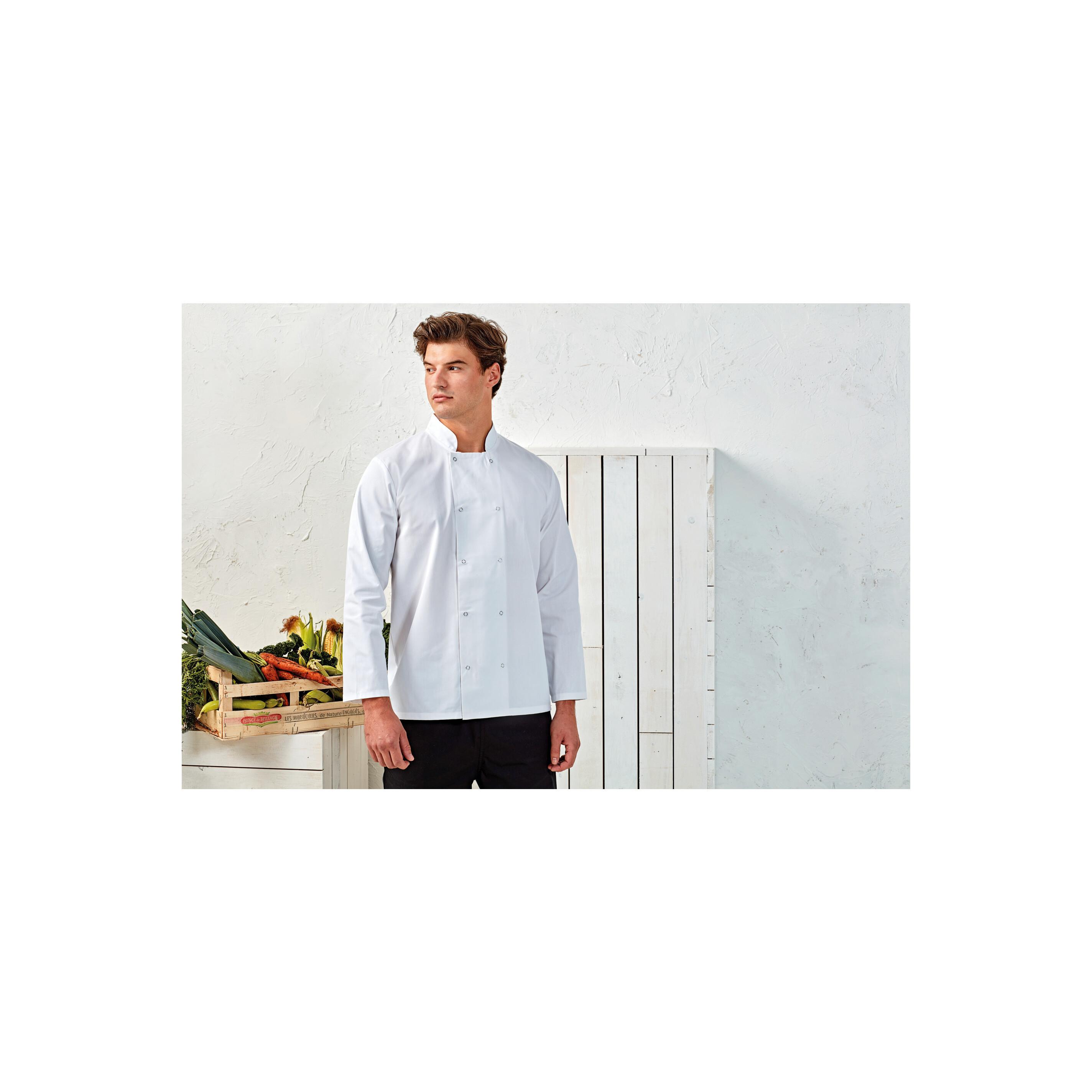 Image of Kochjacke Mit Druckknöpfen Langarm Unisex L