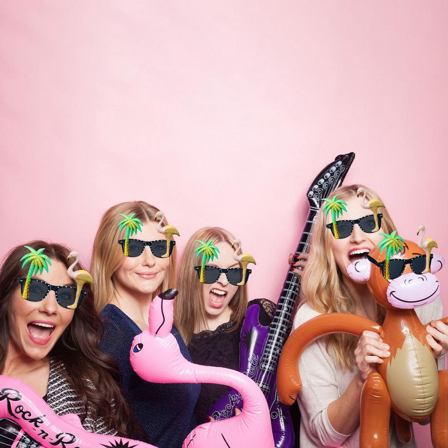 Northio  ensemble de 5 verres de fête flamant rose et palmier 