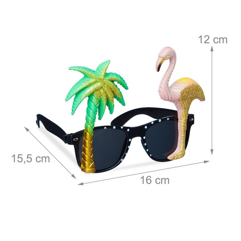 Northio  ensemble de 5 verres de fête flamant rose et palmier 