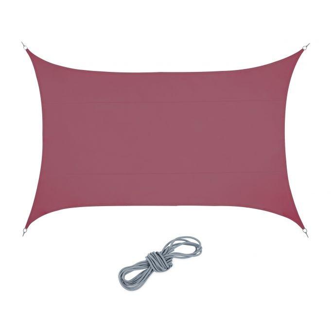 B2X Voile d'ombrage rectangulaire bordeaux  