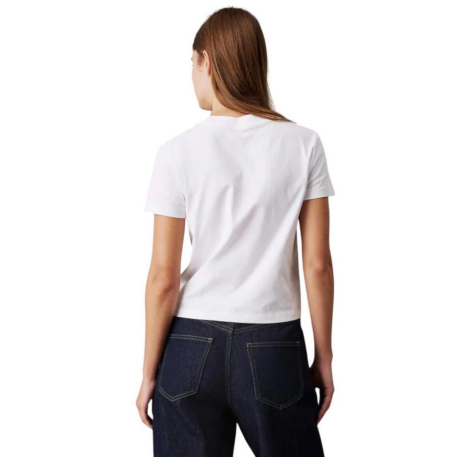 Calvin Klein T-Shirt Court Col Ras-du-Cou Coupe Régulière  