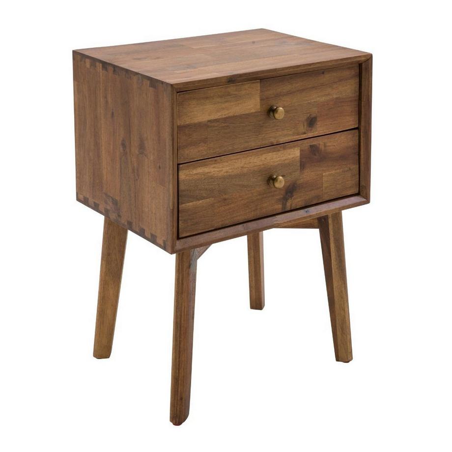 Calicosy Chevet 2 tiroirs en acacia massif L45 cm - PAUL  