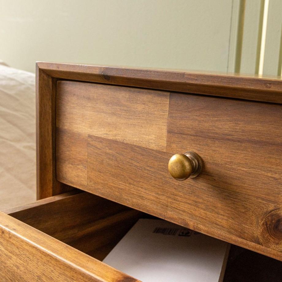 Calicosy Chevet 2 tiroirs en acacia massif L45 cm - PAUL  