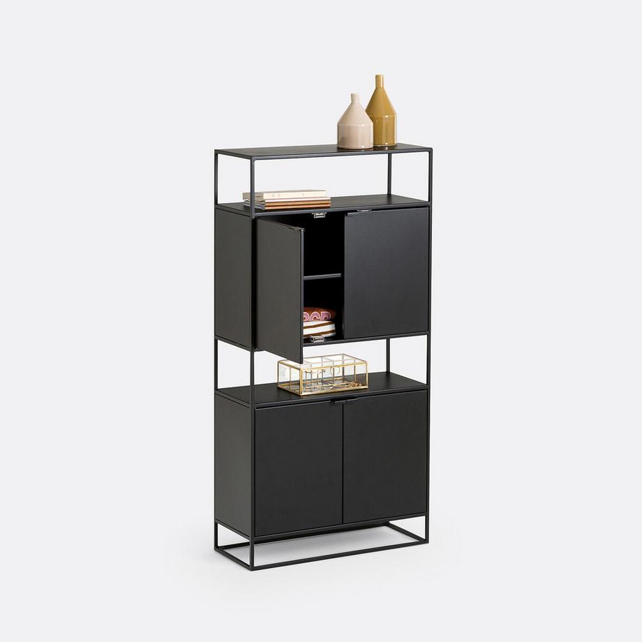 La Redoute Intérieurs 4-türiger Garderobenschrank Miva aus Stahlmetall  