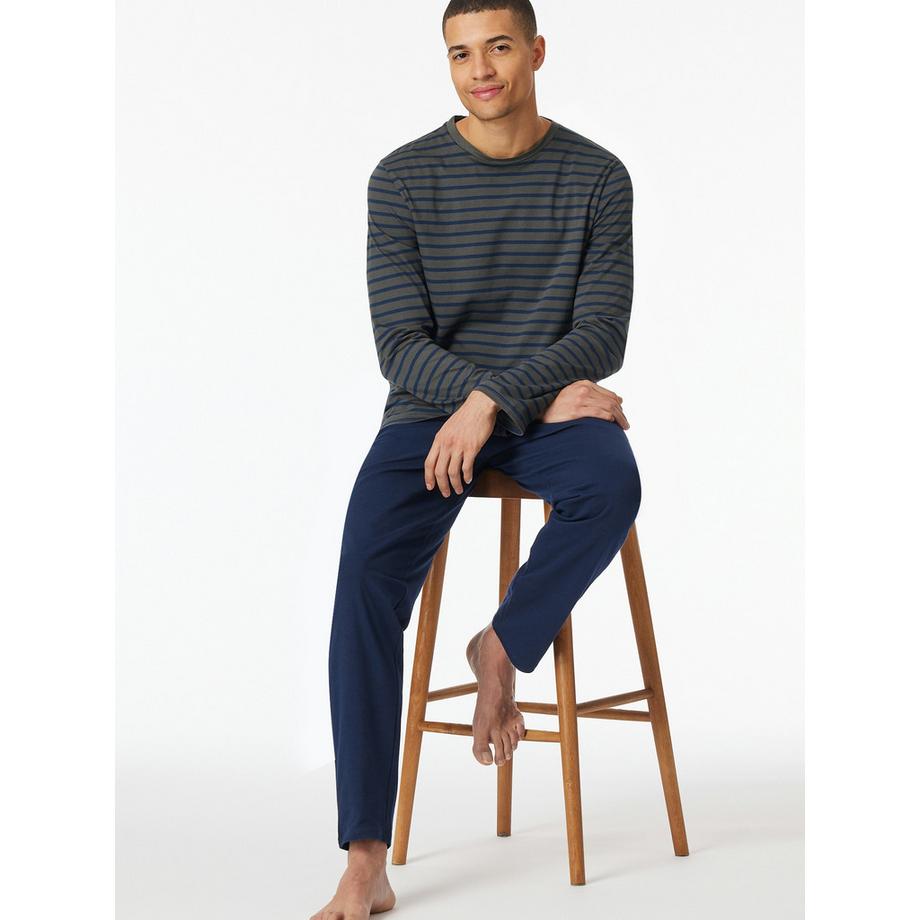 Schiesser Casual Essentials Gestreifter Pyjama  