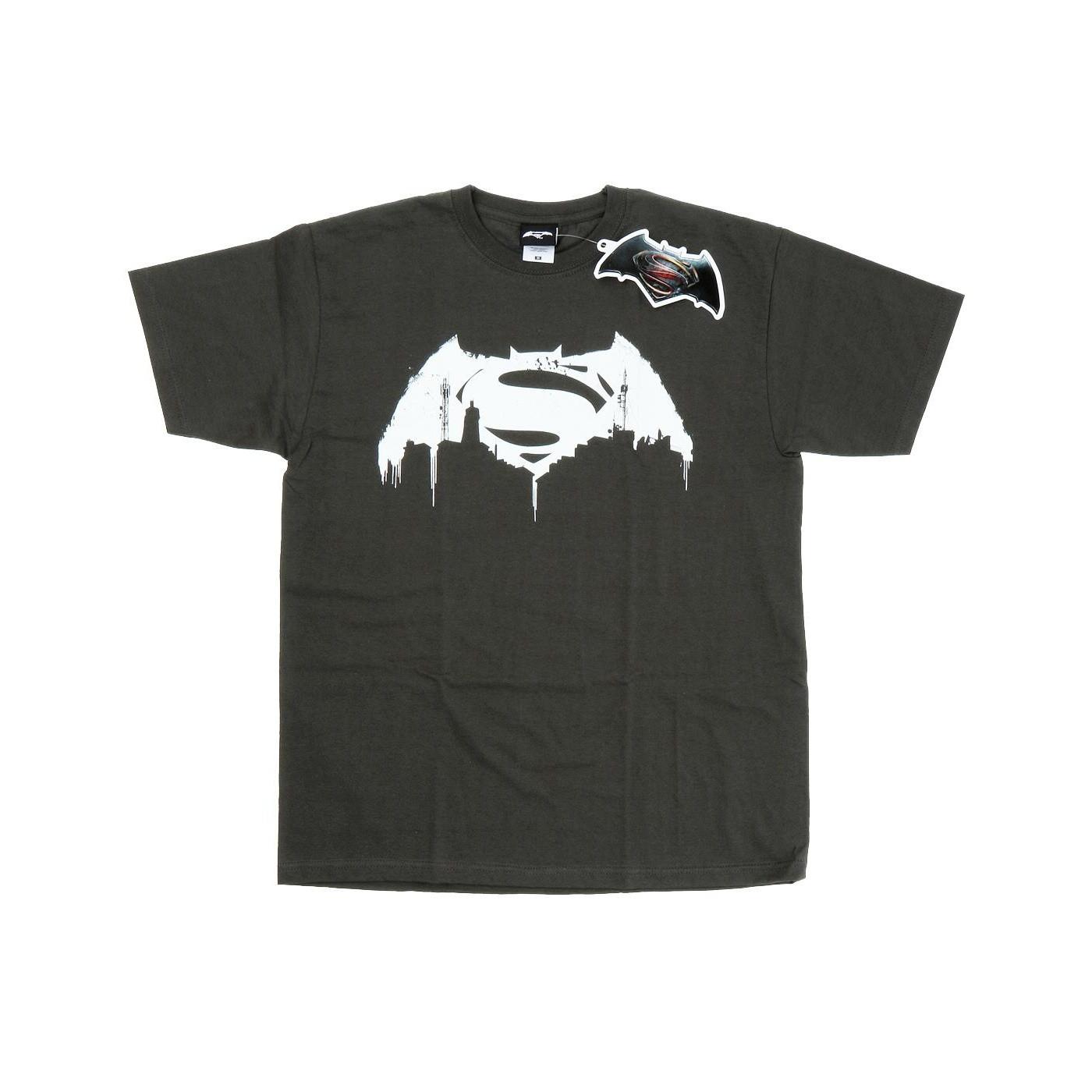 Image of Batman V Superman Beaten Logo Tshirt Jungen Taubengrau 140/146