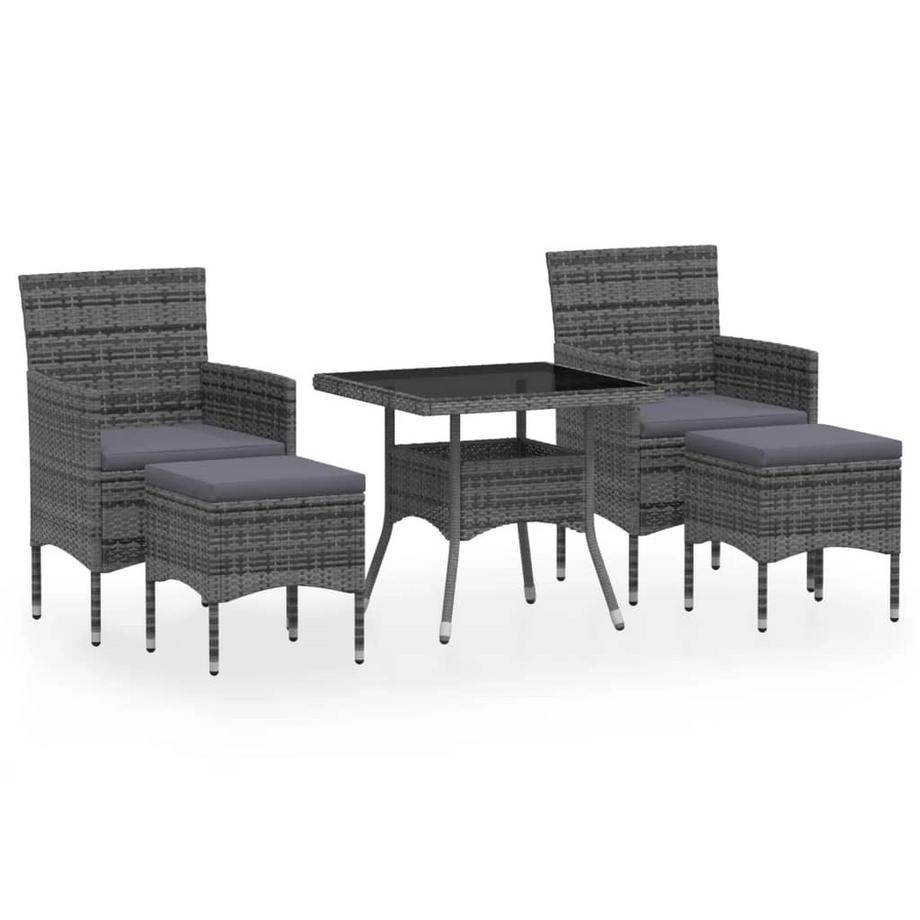 set da pranzo da giardino Polirattan