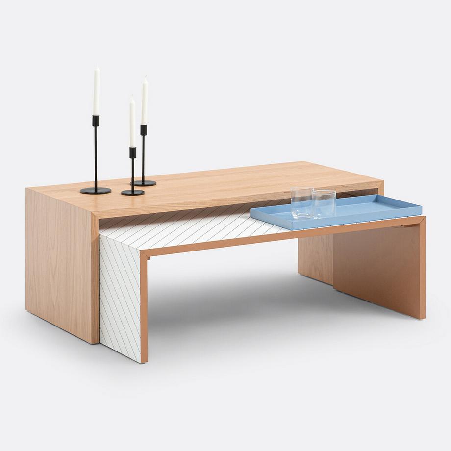 La Redoute Intérieurs Table basse gigogne avec plateau Nesting  
