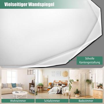 Badspiegel Hängespiegel explosionsgeschützter Wandspiegel Badezimmerspiegel für Bad rund 76 x 76 x 5 cm